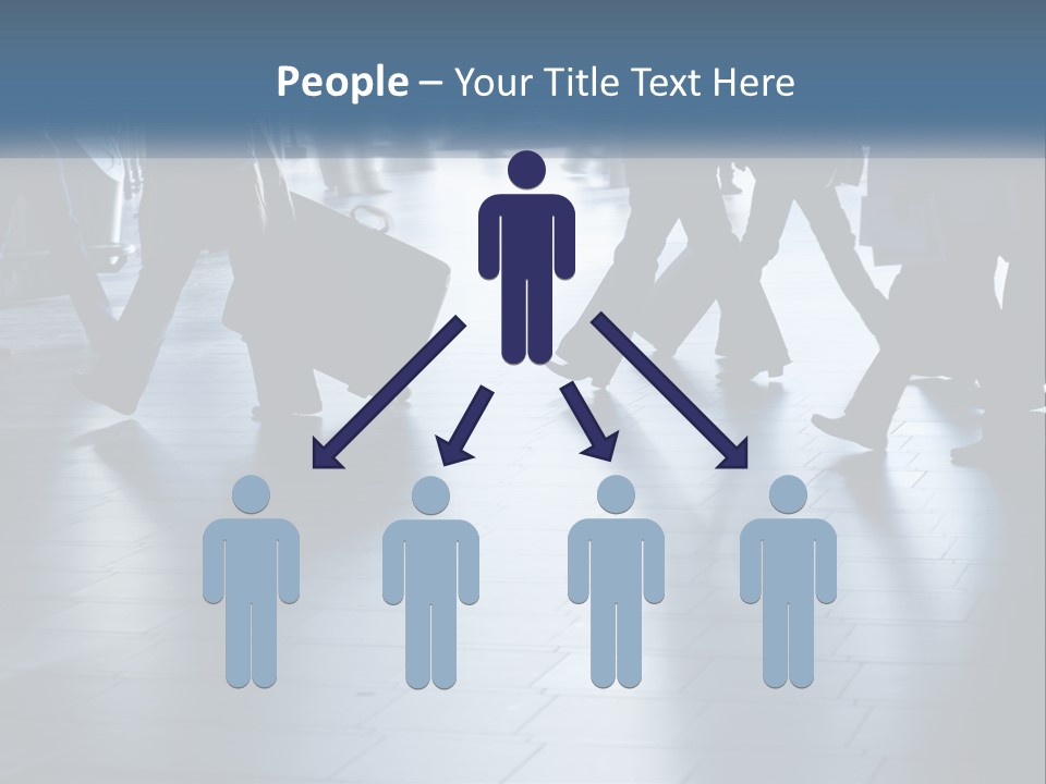 A Group Of People Walking Through A Train Station PowerPoint Template