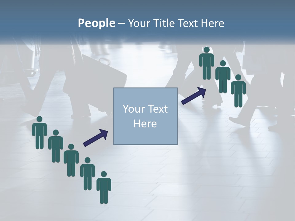 A Group Of People Walking Through A Train Station PowerPoint Template