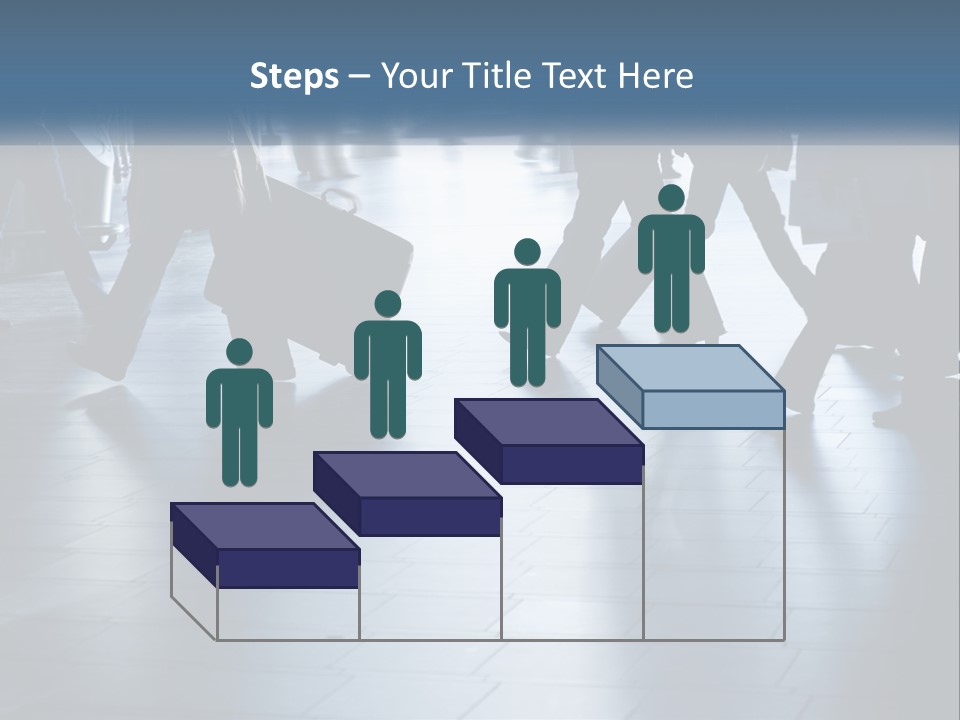 A Group Of People Walking Through A Train Station PowerPoint Template