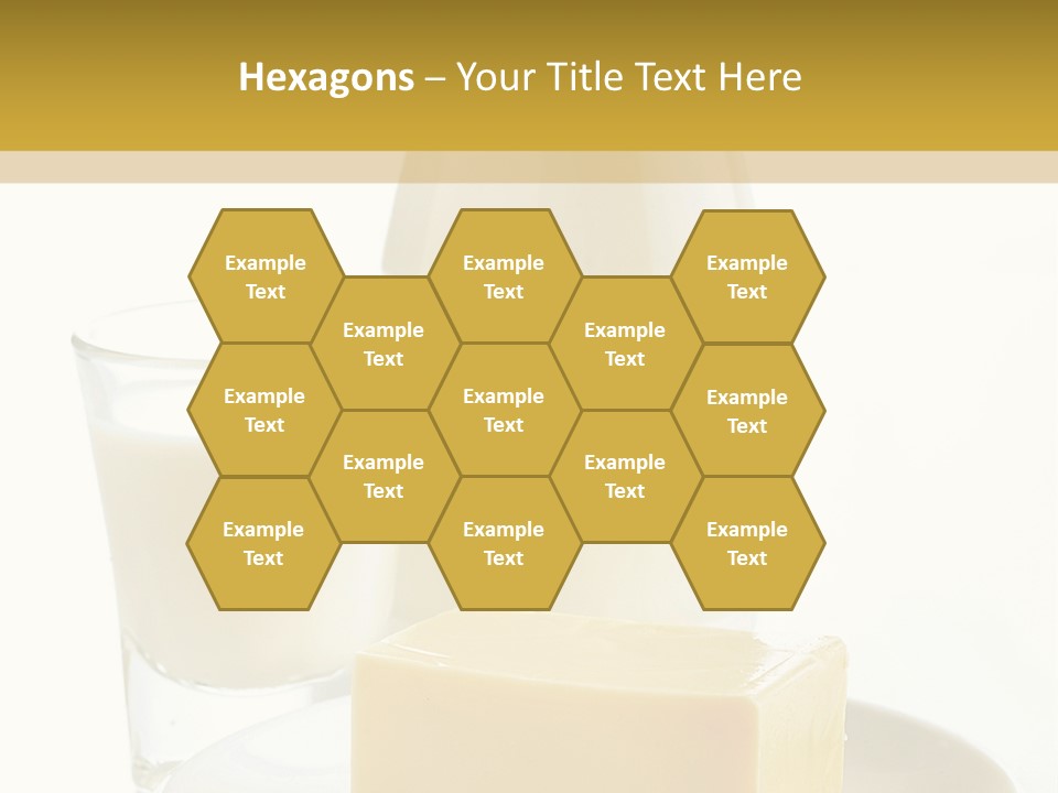 A Bottle Of Milk And A Plate Of Cheese On A Table PowerPoint Template