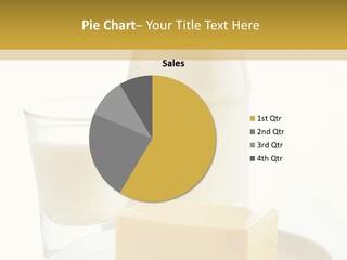 A Bottle Of Milk And A Plate Of Cheese On A Table PowerPoint Template