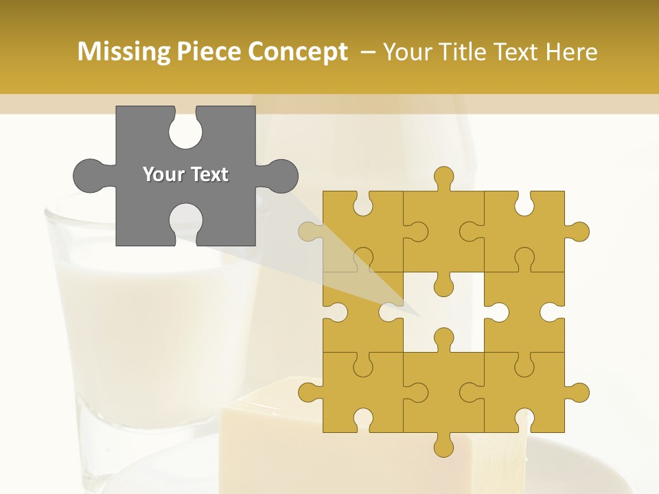 A Bottle Of Milk And A Plate Of Cheese On A Table PowerPoint Template