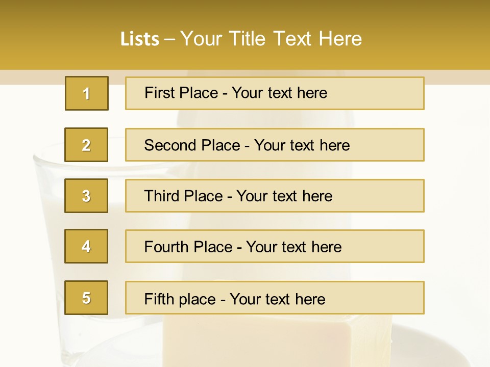 A Bottle Of Milk And A Plate Of Cheese On A Table PowerPoint Template
