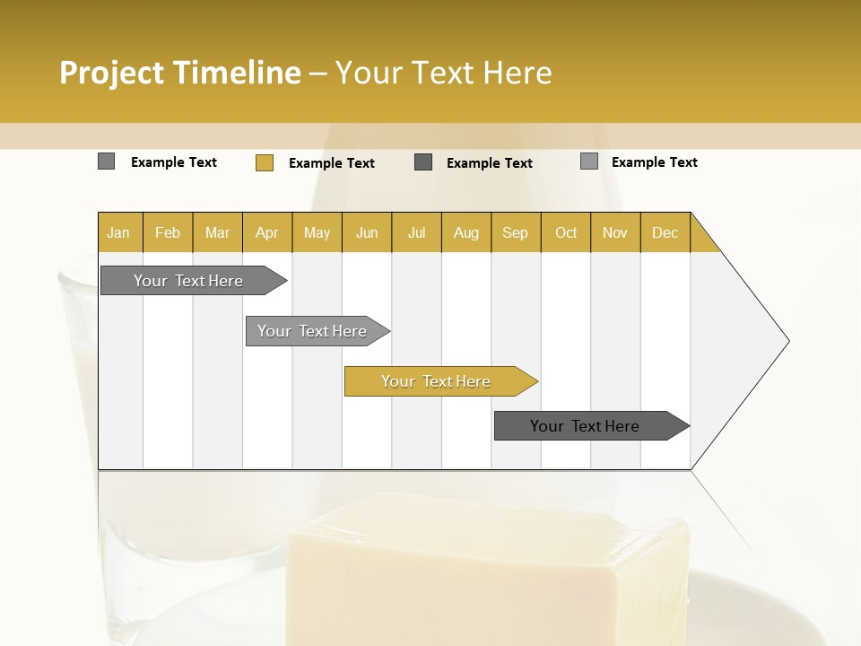 A Bottle Of Milk And A Plate Of Cheese On A Table PowerPoint Template