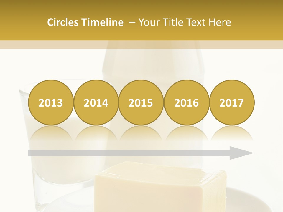 A Bottle Of Milk And A Plate Of Cheese On A Table PowerPoint Template