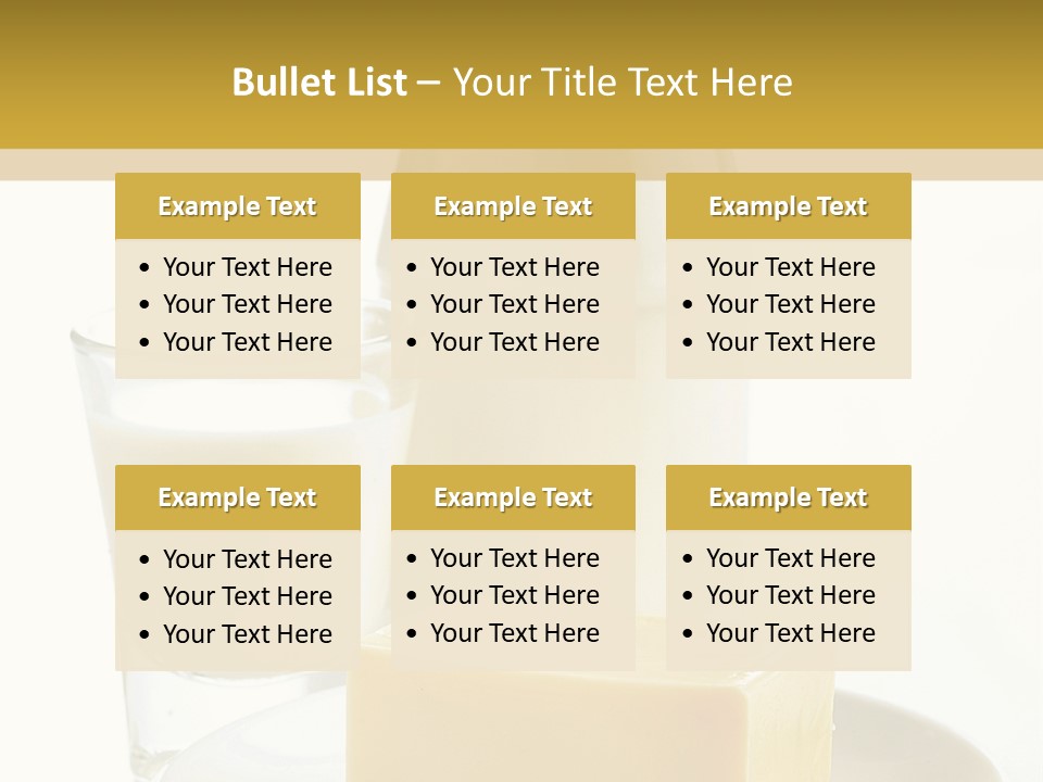 A Bottle Of Milk And A Plate Of Cheese On A Table PowerPoint Template