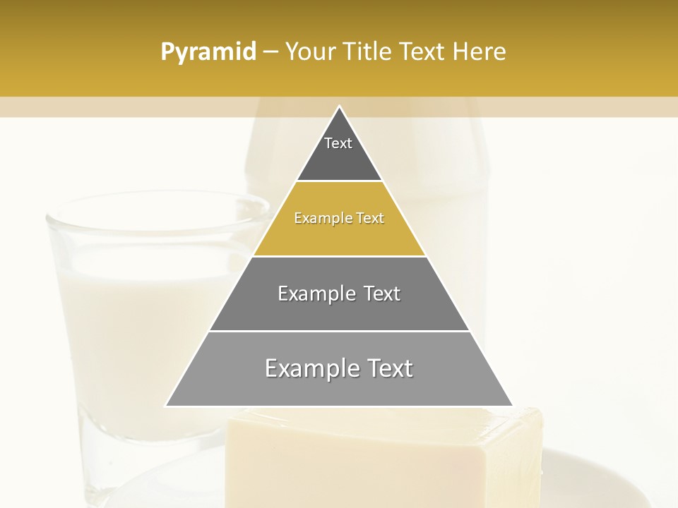 A Bottle Of Milk And A Plate Of Cheese On A Table PowerPoint Template