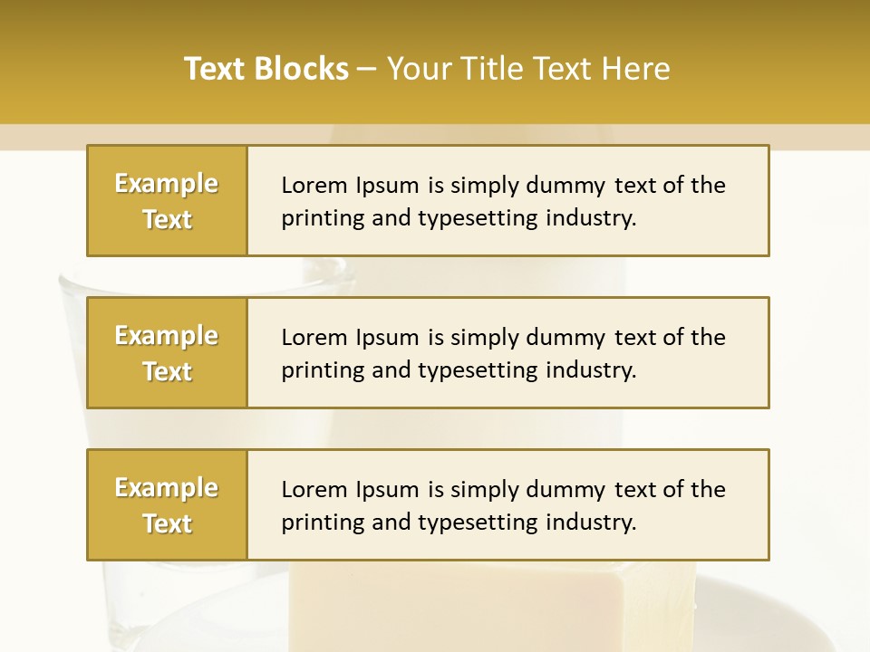 A Bottle Of Milk And A Plate Of Cheese On A Table PowerPoint Template