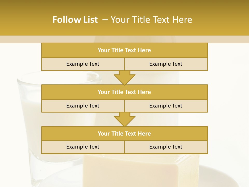 A Bottle Of Milk And A Plate Of Cheese On A Table PowerPoint Template