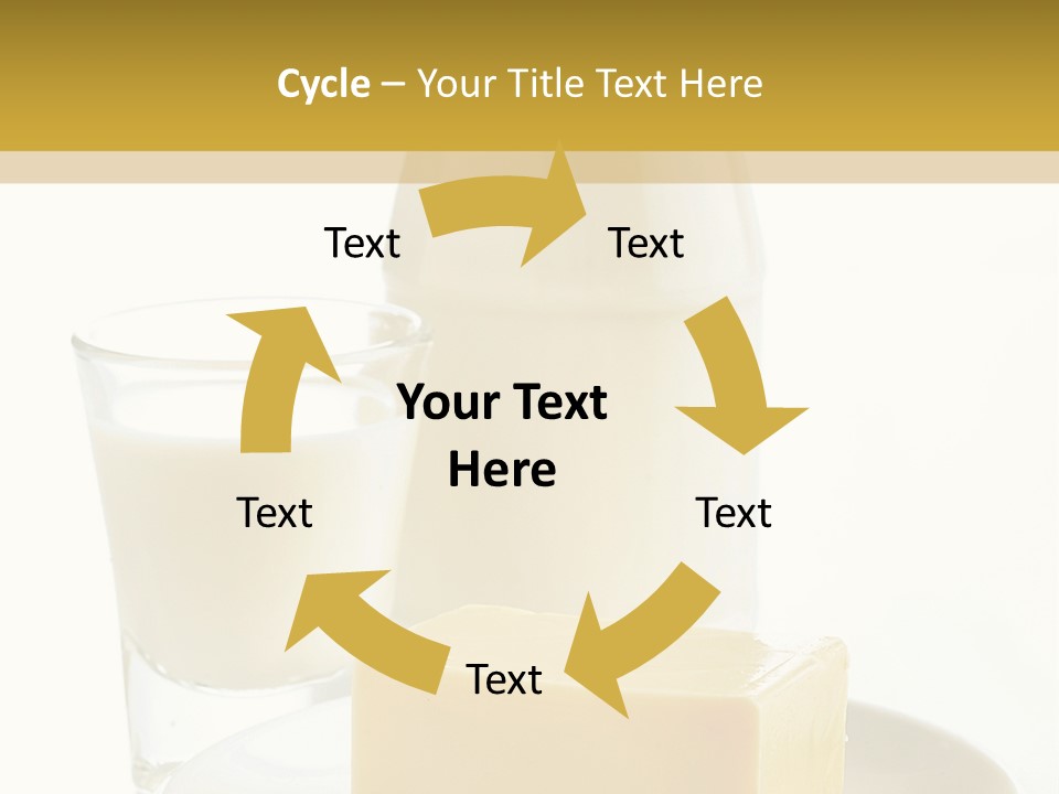 A Bottle Of Milk And A Plate Of Cheese On A Table PowerPoint Template