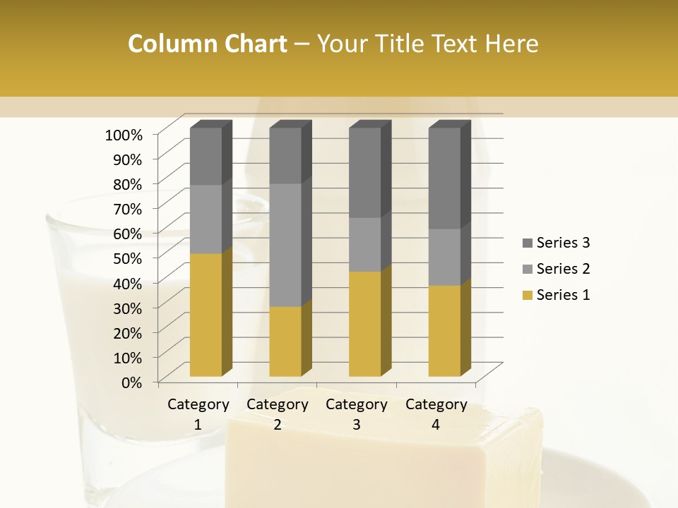A Bottle Of Milk And A Plate Of Cheese On A Table PowerPoint Template
