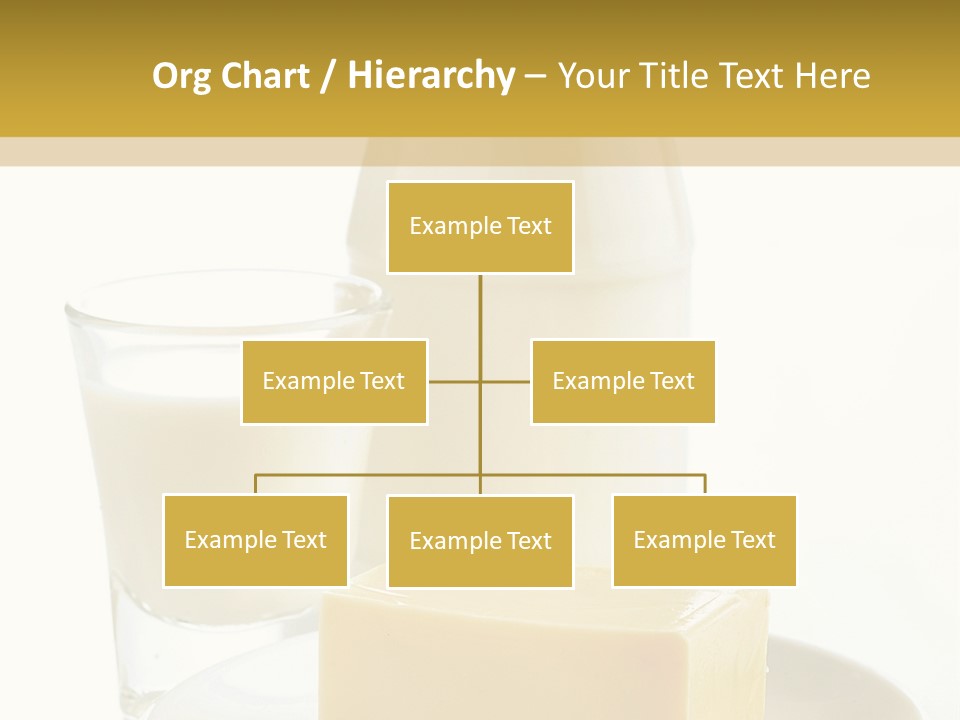 A Bottle Of Milk And A Plate Of Cheese On A Table PowerPoint Template