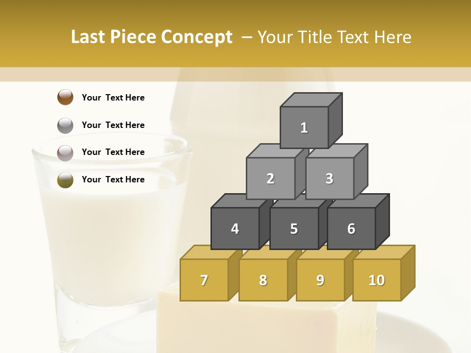 A Bottle Of Milk And A Plate Of Cheese On A Table PowerPoint Template