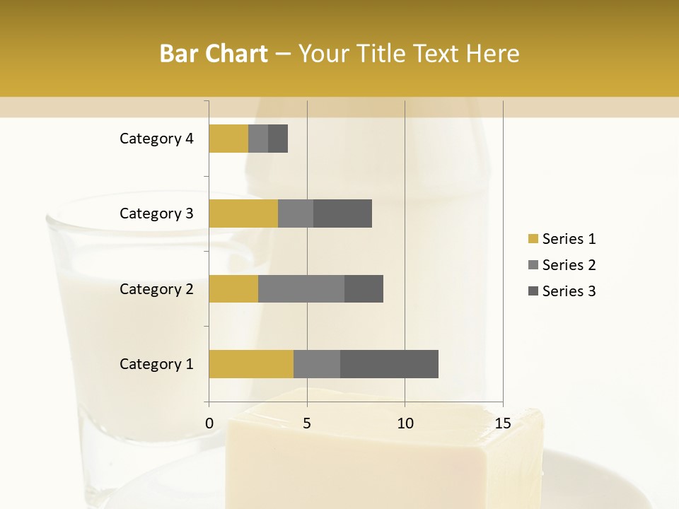 A Bottle Of Milk And A Plate Of Cheese On A Table PowerPoint Template