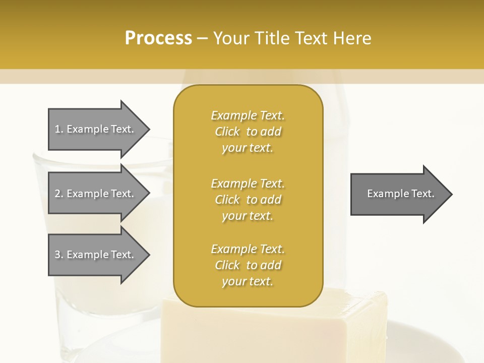 A Bottle Of Milk And A Plate Of Cheese On A Table PowerPoint Template