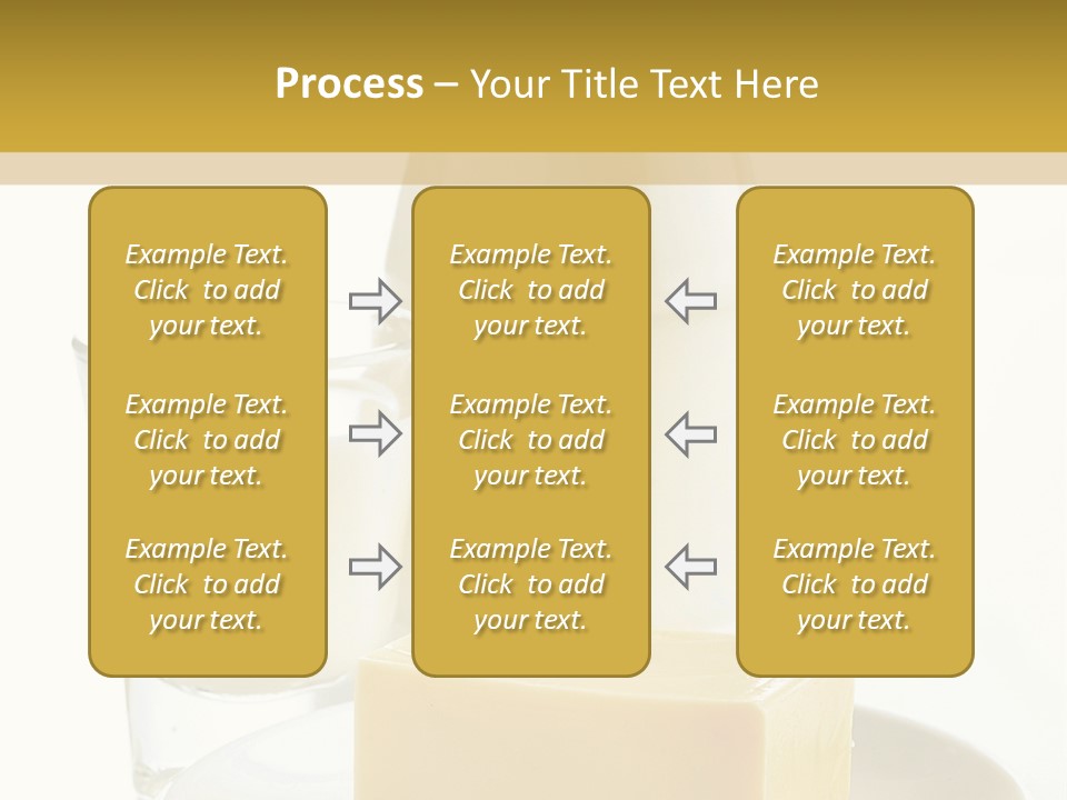A Bottle Of Milk And A Plate Of Cheese On A Table PowerPoint Template