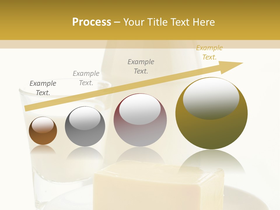 A Bottle Of Milk And A Plate Of Cheese On A Table PowerPoint Template