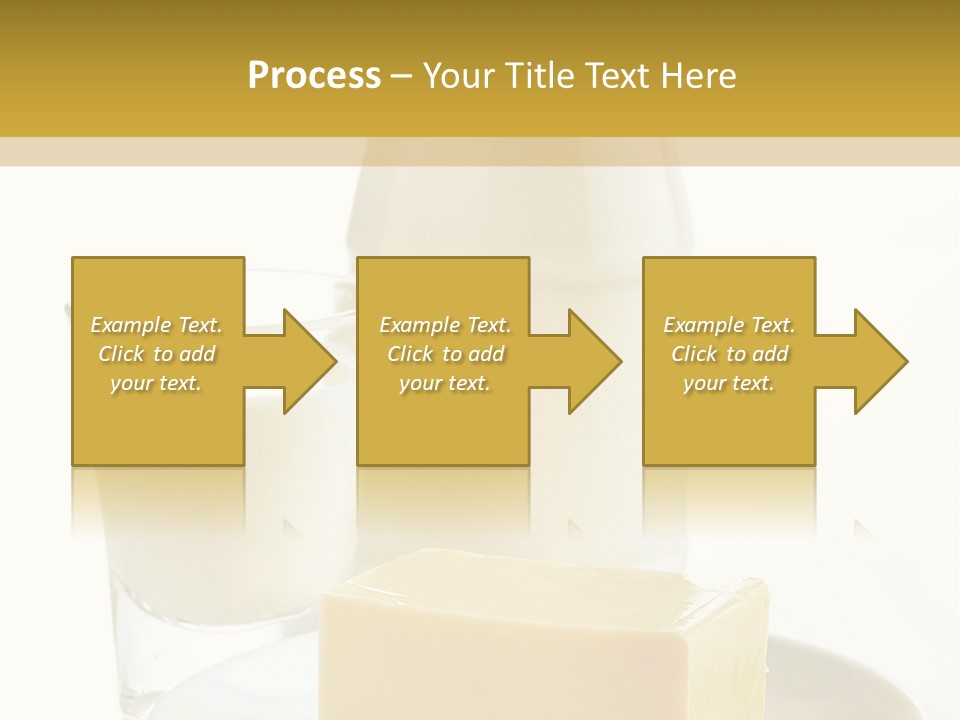 A Bottle Of Milk And A Plate Of Cheese On A Table PowerPoint Template