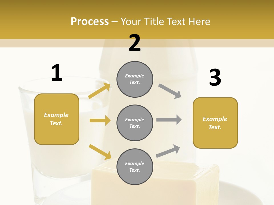 A Bottle Of Milk And A Plate Of Cheese On A Table PowerPoint Template