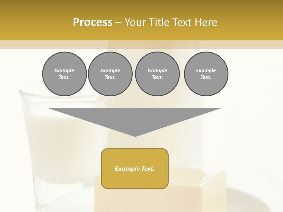 A Bottle Of Milk And A Plate Of Cheese On A Table PowerPoint Template