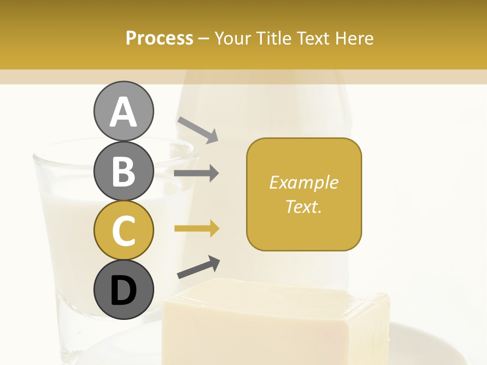 A Bottle Of Milk And A Plate Of Cheese On A Table PowerPoint Template