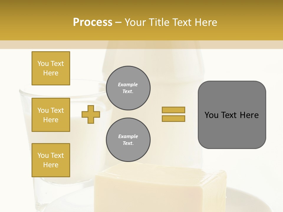 A Bottle Of Milk And A Plate Of Cheese On A Table PowerPoint Template