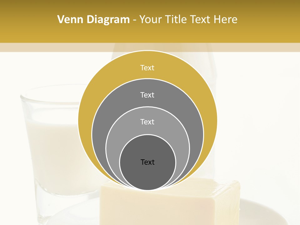 A Bottle Of Milk And A Plate Of Cheese On A Table PowerPoint Template