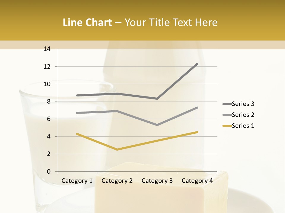 A Bottle Of Milk And A Plate Of Cheese On A Table PowerPoint Template