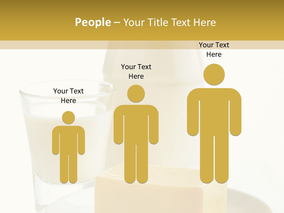 A Bottle Of Milk And A Plate Of Cheese On A Table PowerPoint Template