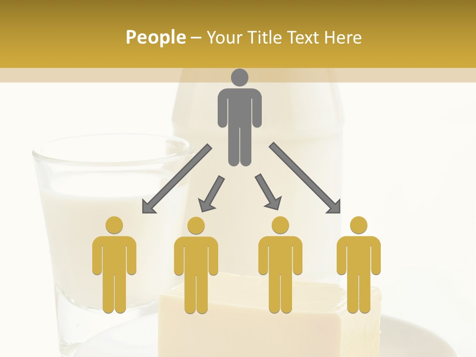 A Bottle Of Milk And A Plate Of Cheese On A Table PowerPoint Template