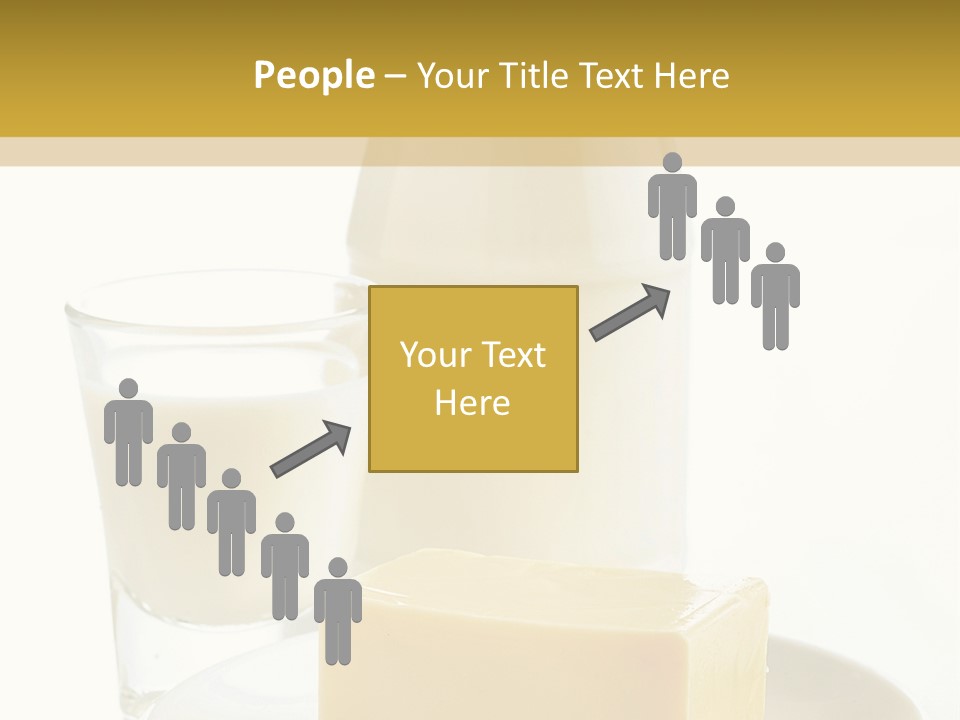 A Bottle Of Milk And A Plate Of Cheese On A Table PowerPoint Template