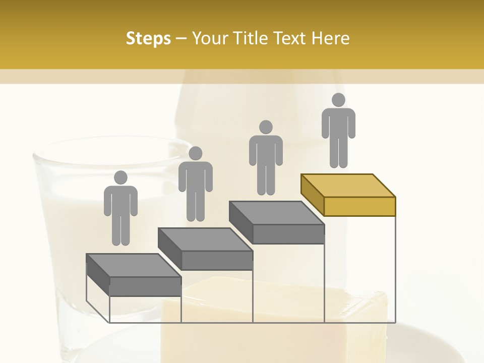 A Bottle Of Milk And A Plate Of Cheese On A Table PowerPoint Template