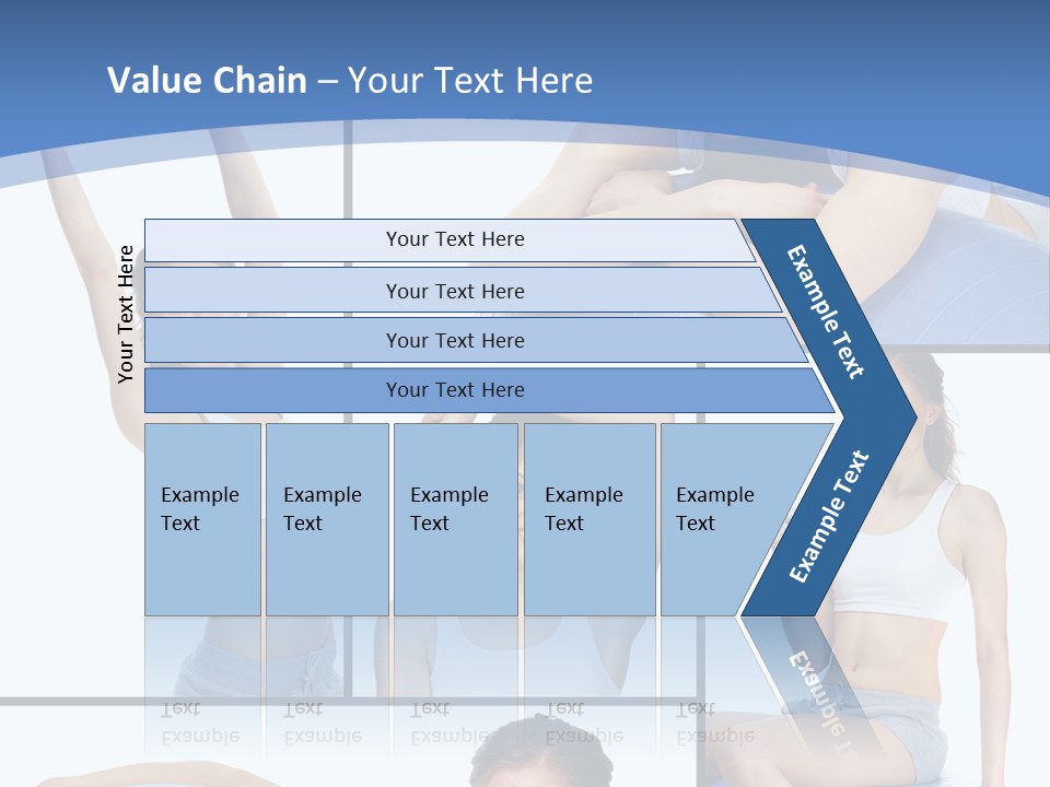 A Woman Is Doing Exercises With A Blue Ball PowerPoint Template