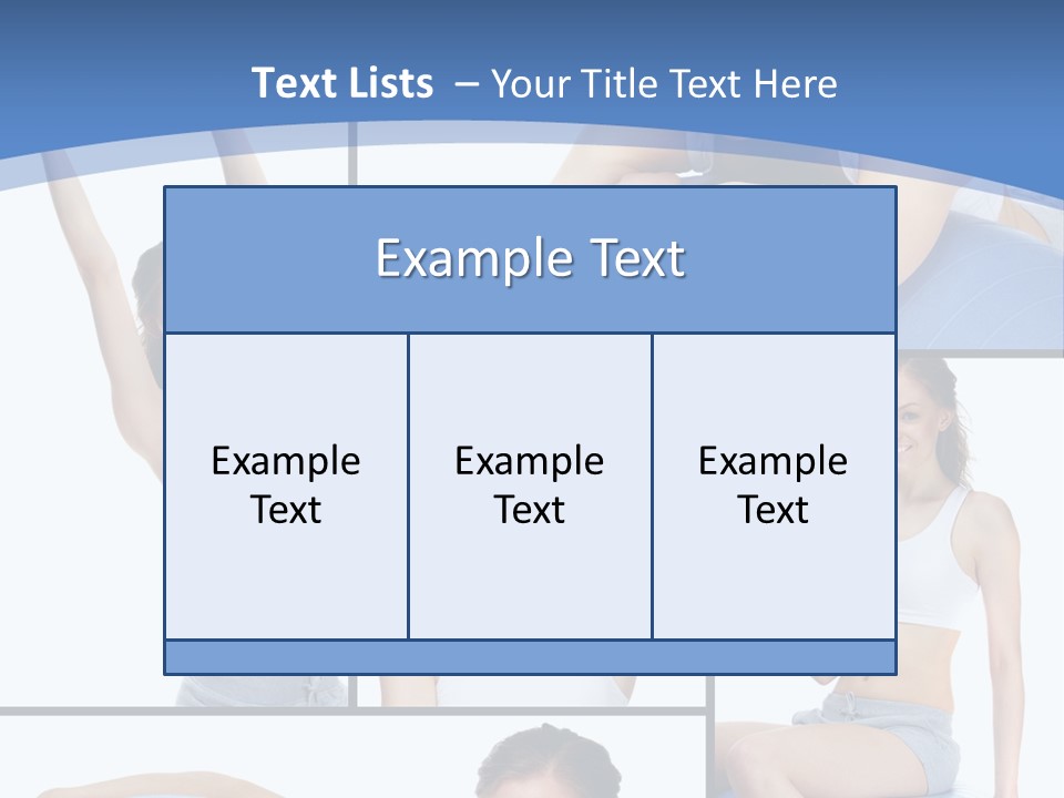 A Woman Is Doing Exercises With A Blue Ball PowerPoint Template