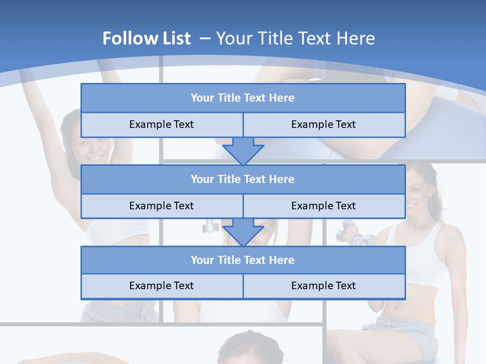 A Woman Is Doing Exercises With A Blue Ball PowerPoint Template