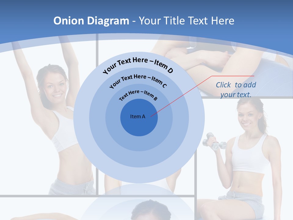 A Woman Is Doing Exercises With A Blue Ball PowerPoint Template