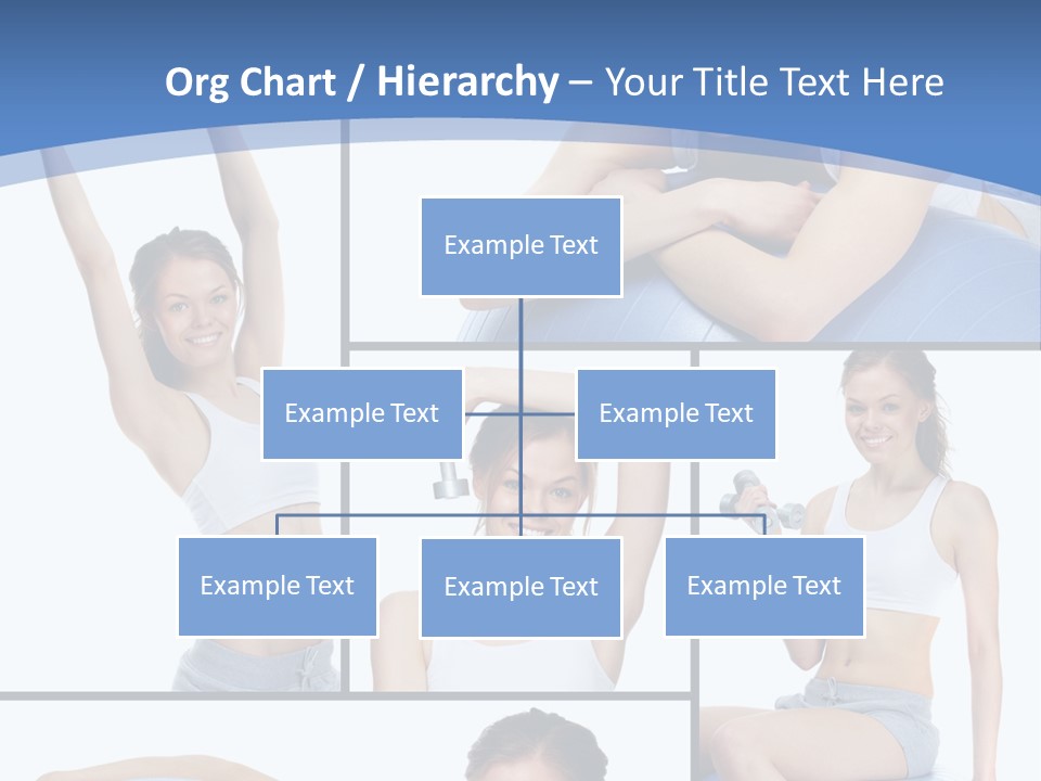 A Woman Is Doing Exercises With A Blue Ball PowerPoint Template
