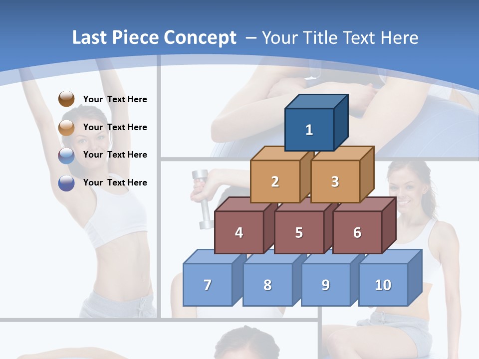 A Woman Is Doing Exercises With A Blue Ball PowerPoint Template