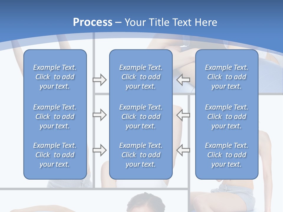A Woman Is Doing Exercises With A Blue Ball PowerPoint Template