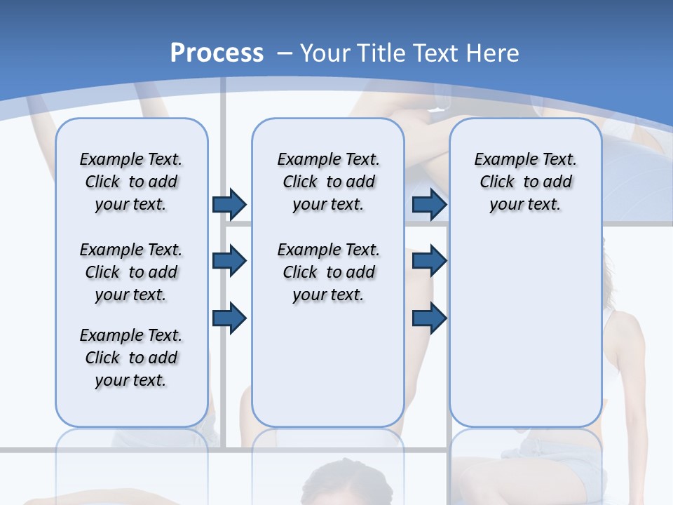A Woman Is Doing Exercises With A Blue Ball PowerPoint Template