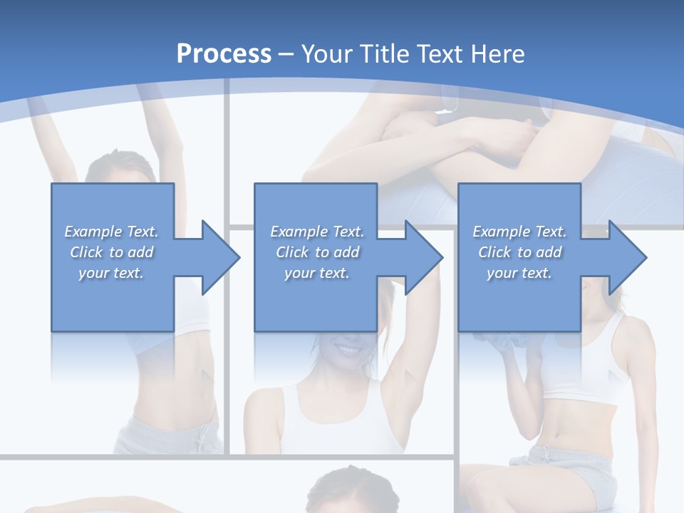 A Woman Is Doing Exercises With A Blue Ball PowerPoint Template