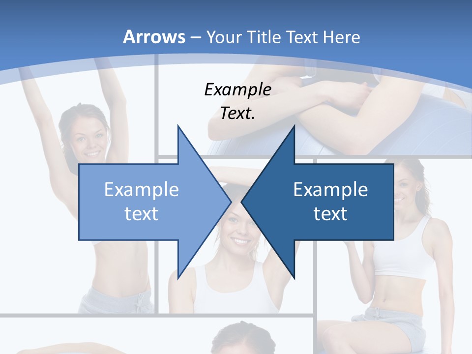 A Woman Is Doing Exercises With A Blue Ball PowerPoint Template