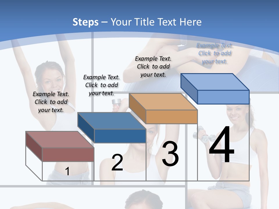 A Woman Is Doing Exercises With A Blue Ball PowerPoint Template