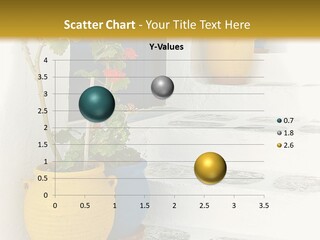 A Set Of Steps With Potted Plants On Them PowerPoint Template