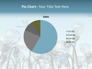 A Group Of Light Bulbs With A Dragon Flying Over Them PowerPoint Template