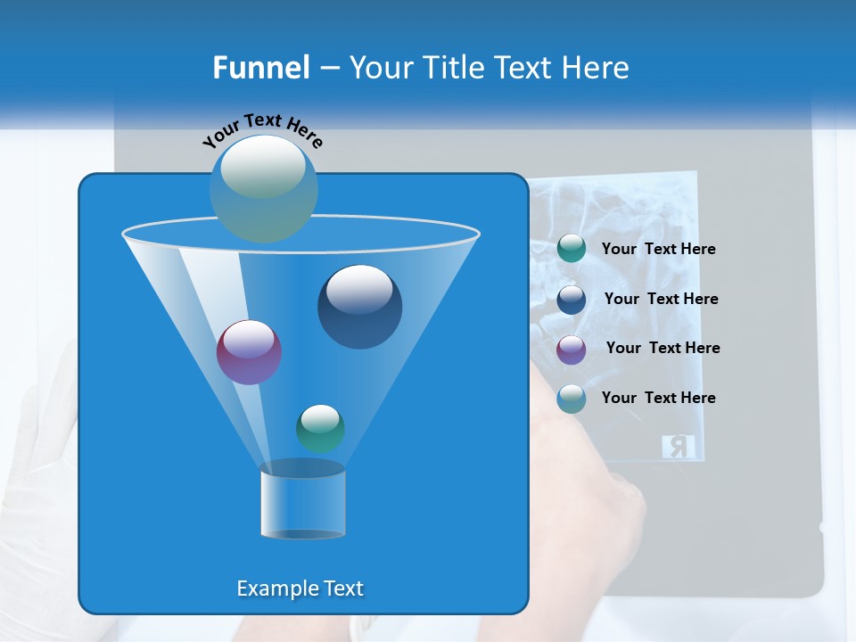 A Person In White Gloves Pointing At A X - Ray PowerPoint Template