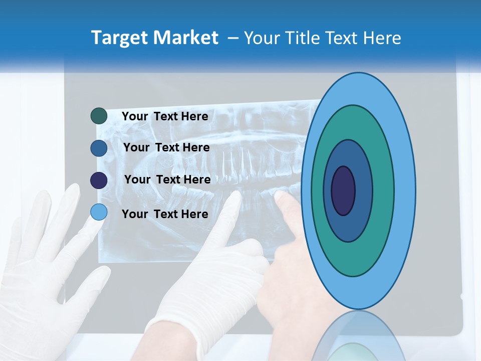 A Person In White Gloves Pointing At A X - Ray PowerPoint Template