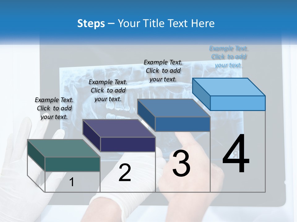 A Person In White Gloves Pointing At A X - Ray PowerPoint Template