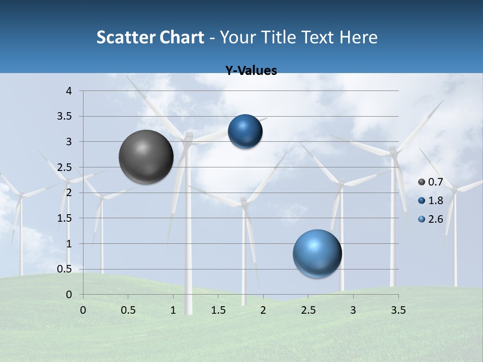 A Group Of Wind Turbines On A Green Hill PowerPoint Template