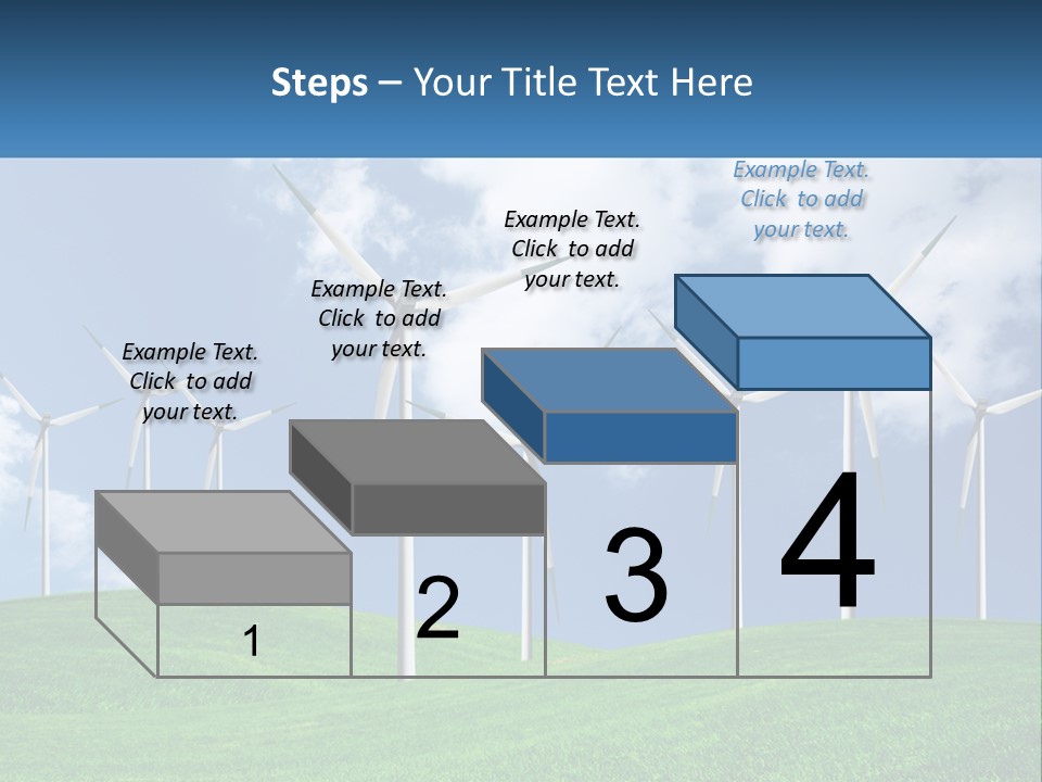 A Group Of Wind Turbines On A Green Hill PowerPoint Template
